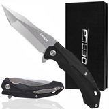 OERLA TAC OLK-028RN EDC Pocket Folding Blade 420HC Steel Ball Bearing Flipper Camping Knife with G10 Handle