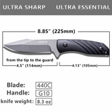 OERLA OLK-043 Outdoor Fixed Blade Knife 8.85" with G10 Handle and Kydex Sheath
