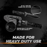 Oerla TAC Knives OLK-D46 Fixed Blade Outdoor Duty Knife D2 High Carbon Steel Field with G10 Handle Waist Clip EDC Kydex Sheath (Black)