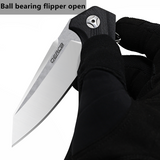 OERLA TAC OLF-0027 EDC Pocket Folding Blade 420HC Ball Bearing Flipper Knife G10 Handle- 3.54" Blade