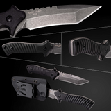 Oerla TAC Knives OLK-D47 Fixed Blade Outdoor Duty Camping Field Knife D2 High Carbon Steel with G10 Handle Waist Clip EDC Kydex Sheath