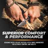 Oerla TAC Knives OLK-D47 Fixed Blade Outdoor Duty Camping Field Knife D2 High Carbon Steel with G10 Handle Waist Clip EDC Kydex Sheath