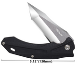 OERLA TAC OLK-028RN EDC Pocket Folding Blade 420HC Steel Ball Bearing Flipper Camping Knife with G10 Handle