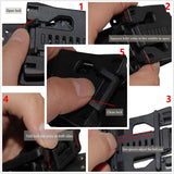 Oerla OLK-035PK Outdoor Fixed Blade Fine Edge with G10 Handle and Kydex Sheath
