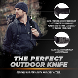 Oerla TAC Knives OLK-D47 Fixed Blade Outdoor Duty Camping Field Knife D2 High Carbon Steel with G10 Handle Waist Clip EDC Kydex Sheath