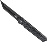 OERLA EDC Pocket Folding Blade 5Cr13Mov Steel Ball Bearing Flipper Knife 3.54" Blade(Black)