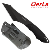 Oerla TAC OL-0022P Fixed Blade Outdoor Duty Camping Knife Full Tang 420HC Stainless Steel Knife with G10 Handle and EDC Kydex Sheath