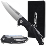 OERLA TAC OLF-0027 EDC Pocket Folding Blade 420HC Ball Bearing Flipper Knife G10 Handle- 3.54" Blade