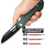 OERLA OLHG-D52 Medium Size Pocket  Folding Knife D2 High Carbon Steel and G10 Handle
