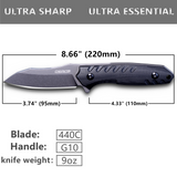 OERLA OLK-039B Outdoor Duty Fixed Blade Knife with G10 Handle and Kydex Sheath
