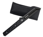 OERLA EDC Pocket Folding Blade 5Cr13Mov Steel Ball Bearing Flipper Knife 3.54" Blade(Black)