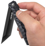 OERLA EDC Pocket Folding Blade 5Cr13Mov Steel Ball Bearing Flipper Knife 3.54" Blade(Black)